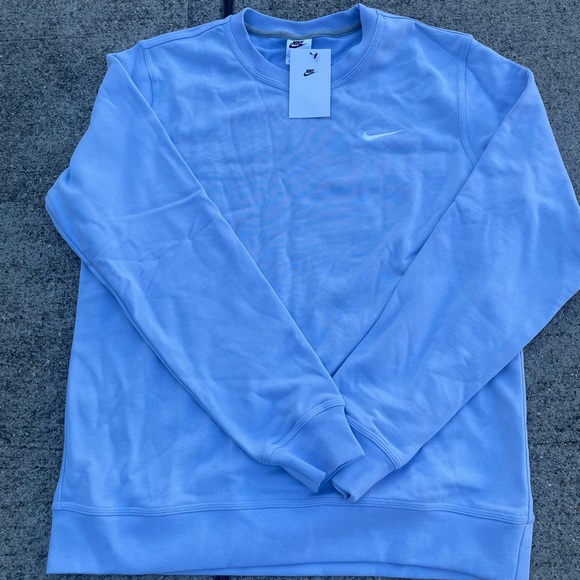 Nike Sportswear Crew Neck French Terry Sweatshirt Blue 637902-548 Mens - Picture 3 of 5